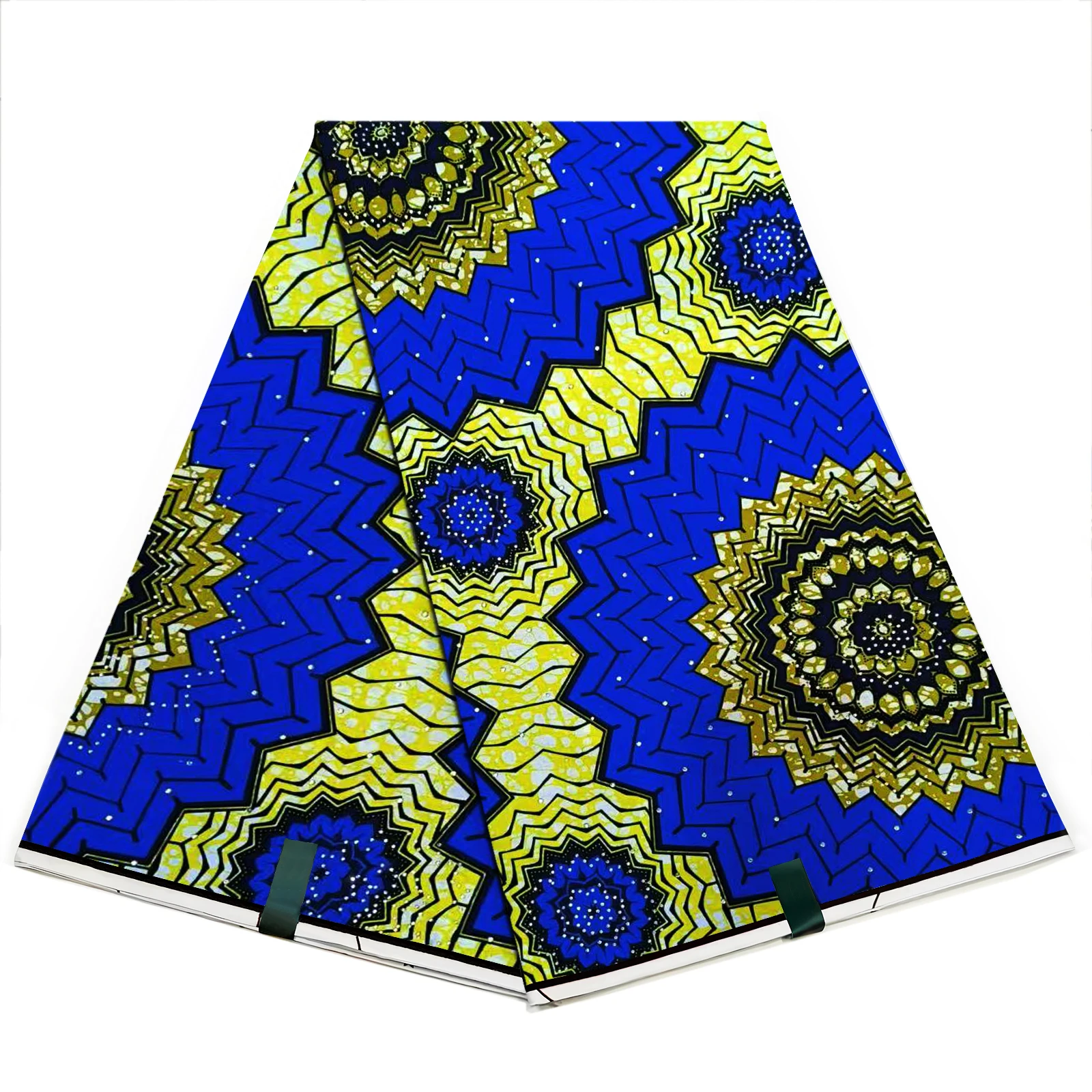 Guaranteed Super Real Wax with Diamond Sewing Material 100% Cotton Ankara Print Batik African Fabric Dutch Hollandais 6 Yard L5