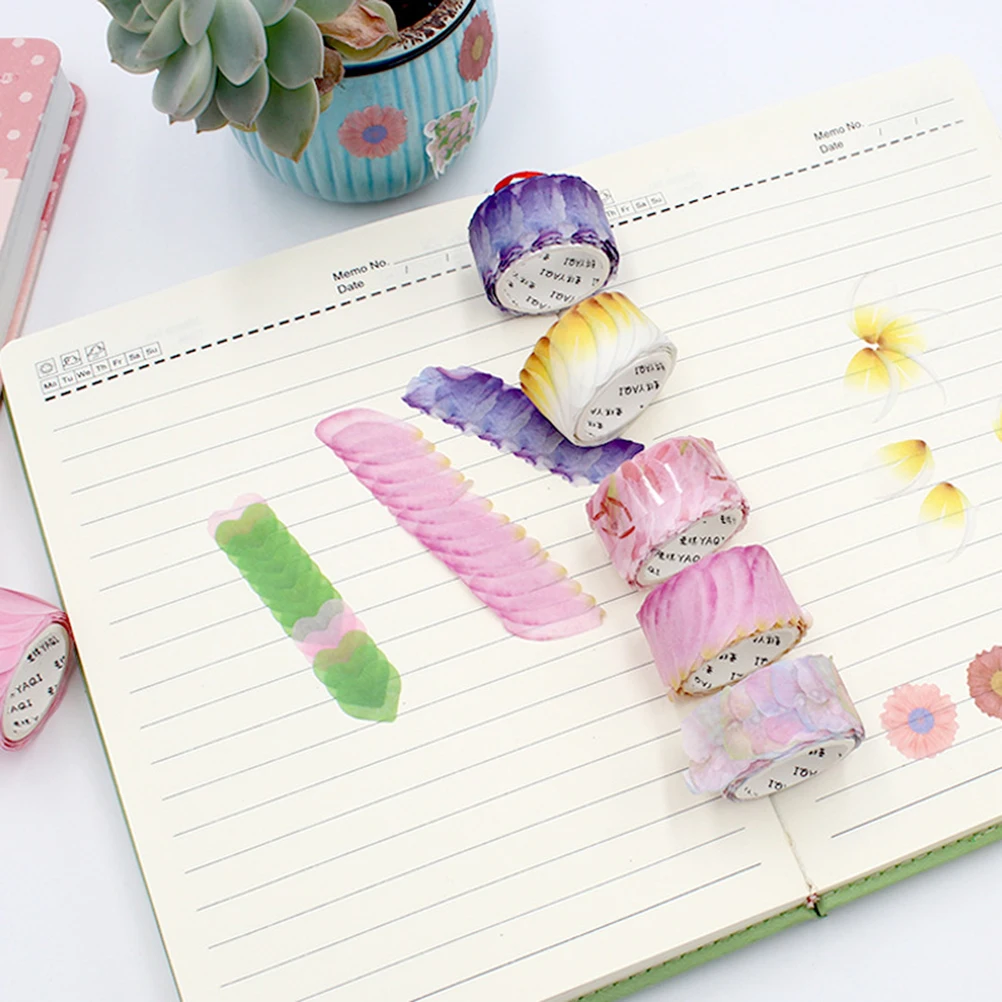 

Petal Stickers Decorative Floral Washi Vintage for Journaling Flower Adhesive Tape