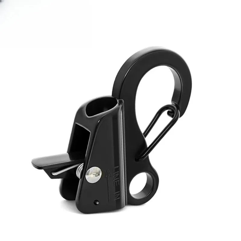Black 304 Stainless Steel Quick Rope Thread Hook Adjustable Sliding Spring Snap Hook Mud Flap & Anchor Hook Tool Parts