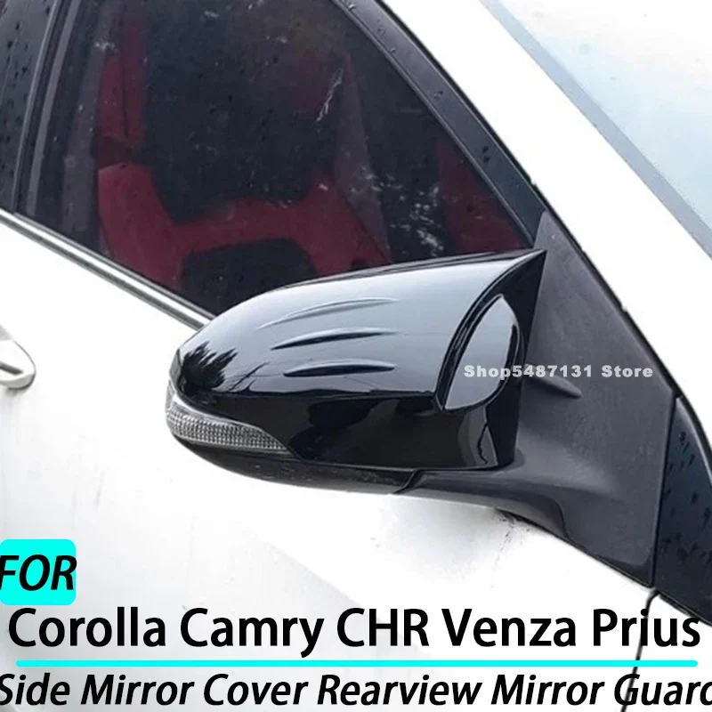 Side Mirror Cap Rearview Cow Corner Mirror Retrofit Cover for Toyota Corolla Camry CHR Venza Prius Exterior Accessories 2012-22
