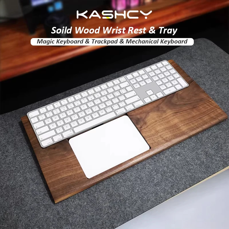 

Подставка для запястий из массива черного ореха для Magic Keyboard, Magic Trackpad, механической клавиатуры, подушечка для поддержки запястий
