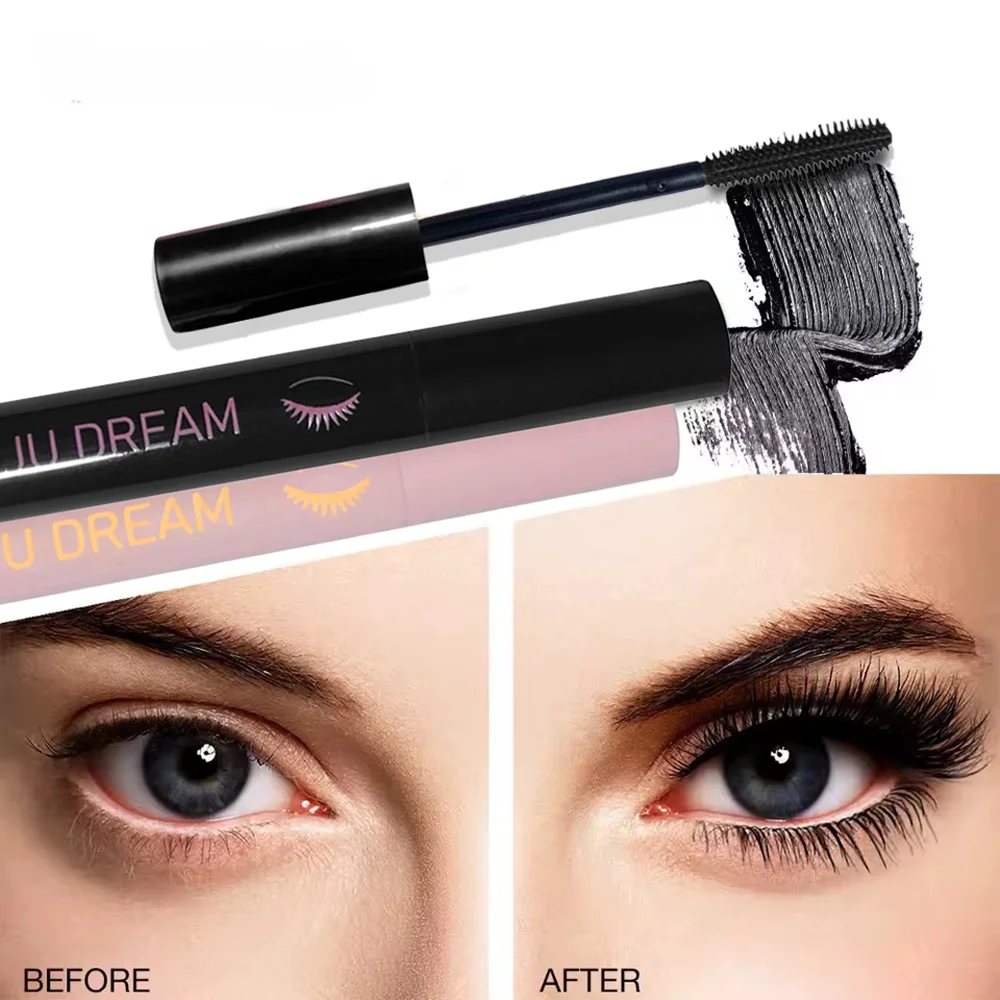 Mascara allungante 3D, arricciatura e volumizzante, impermeabile, a prova di sbavature, di lunga durata, nero e oro, sicuro per tutte le pelli, uso unisex