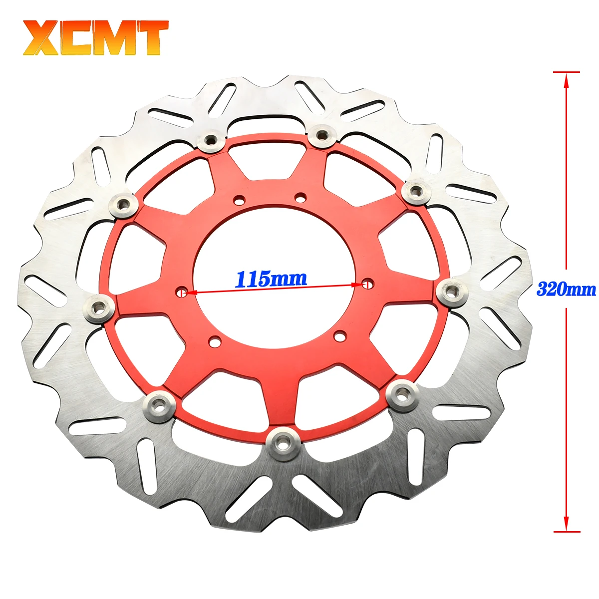 320MM Oversize Front Wavy Floating Brake Disc Rotor For 1998-2020 2005 2006 2007 2008 YZF PMZ RMZ PMX KXF CR CRF SX XC EXC XCW