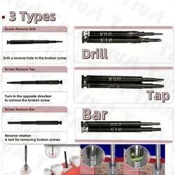 Implant Fixture Fractured Dental Broken Screws Remover Tap Drill Bar Extractor for Efficient Dental Repairs Tools