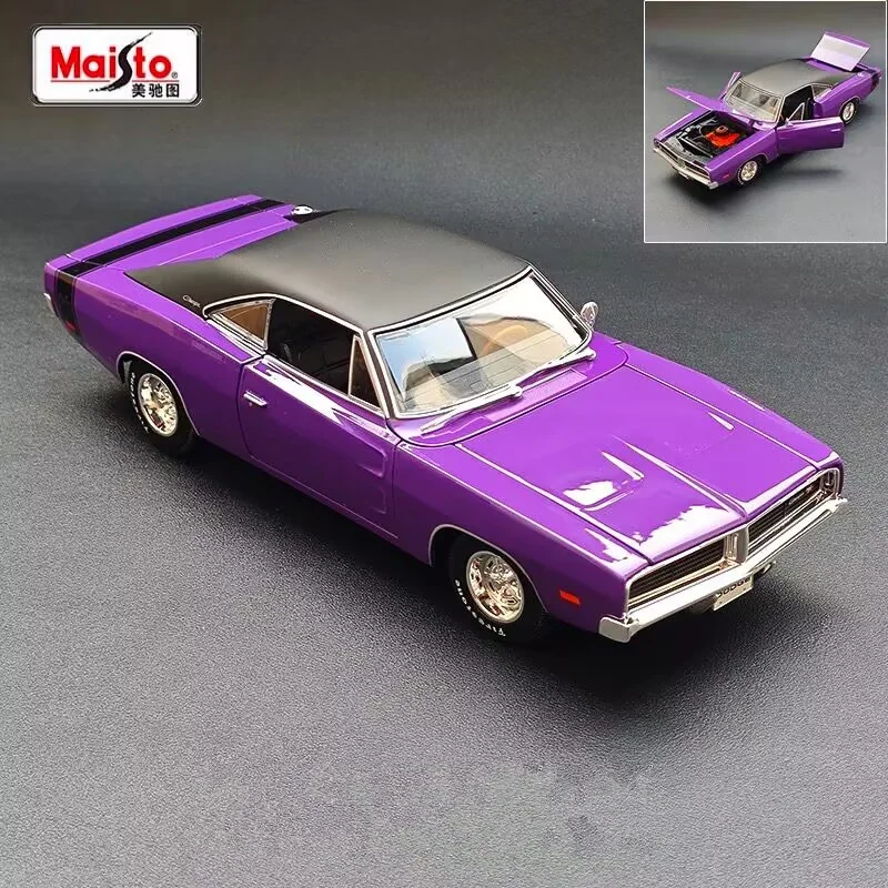 

Maisto 1:18 1969 Dodge Challenger R/T Alloy Muscle Sports Car Model Diecast Metal Racing Car Vehicles Model Simulation Kids Gift