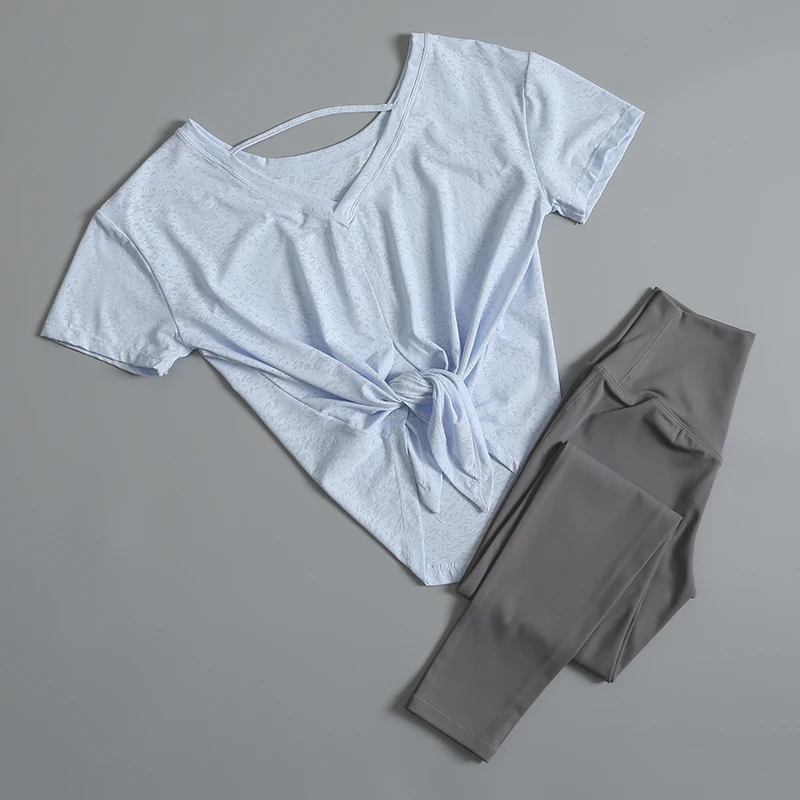 Terno esportivo para mulheres high-end novo estilo primavera e verão ginásio manhã jogging moda profissional secagem rápida yoga terno