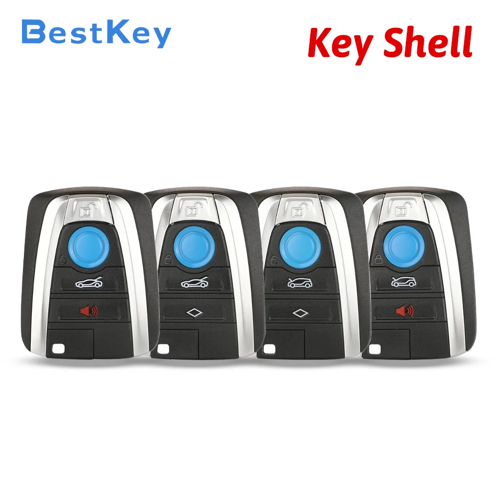 Best Key Car Key Fob Shell Case 4 Button FCC NBGIDGNG1 Empty Replacement Housing For BMW i3 i8 2015‑2018