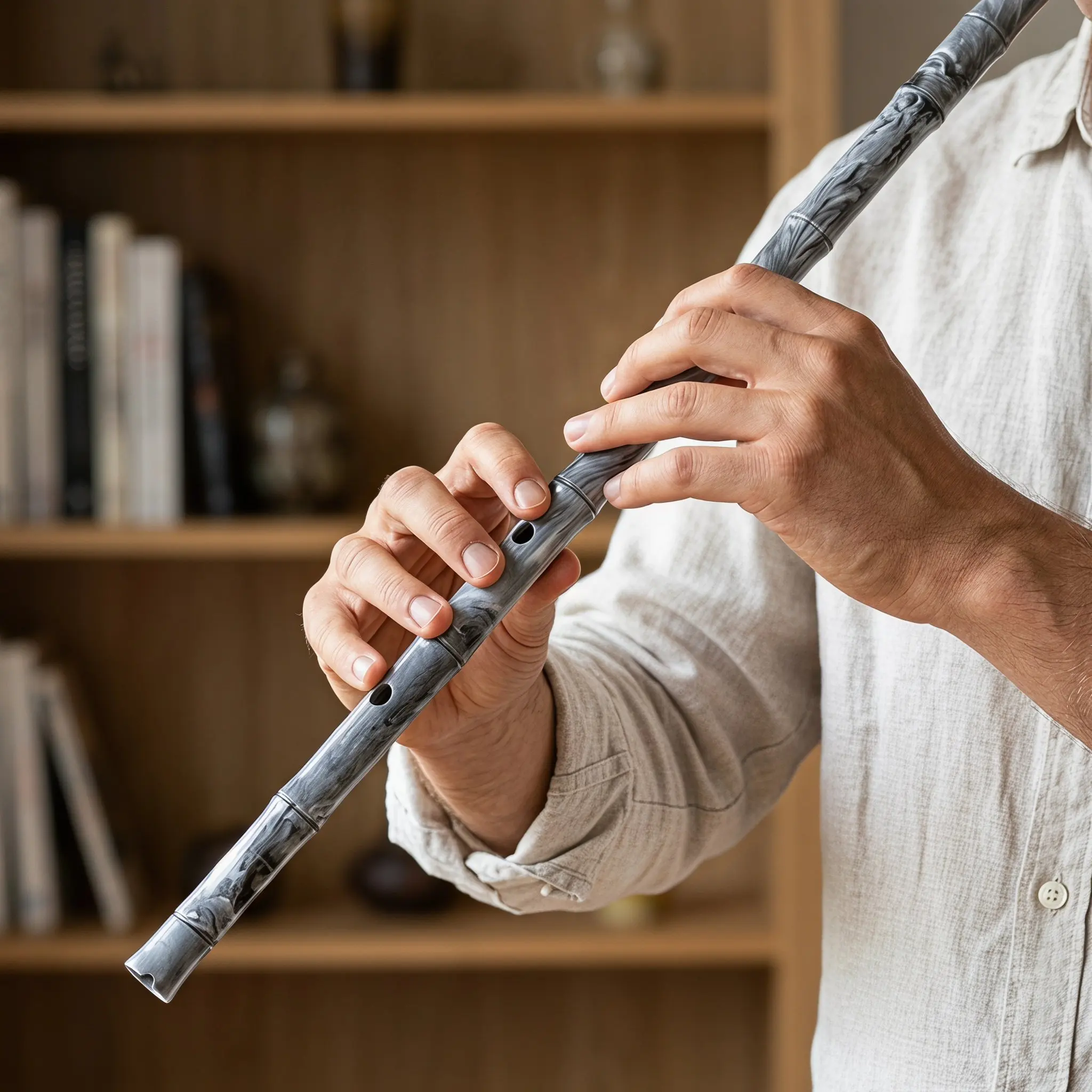 Traditional Chinese Flute G Tuning Resin Flute 8 Hole Xiao Flute G Key Resin Woodwind Dongxiao Chinese Musical Instrument