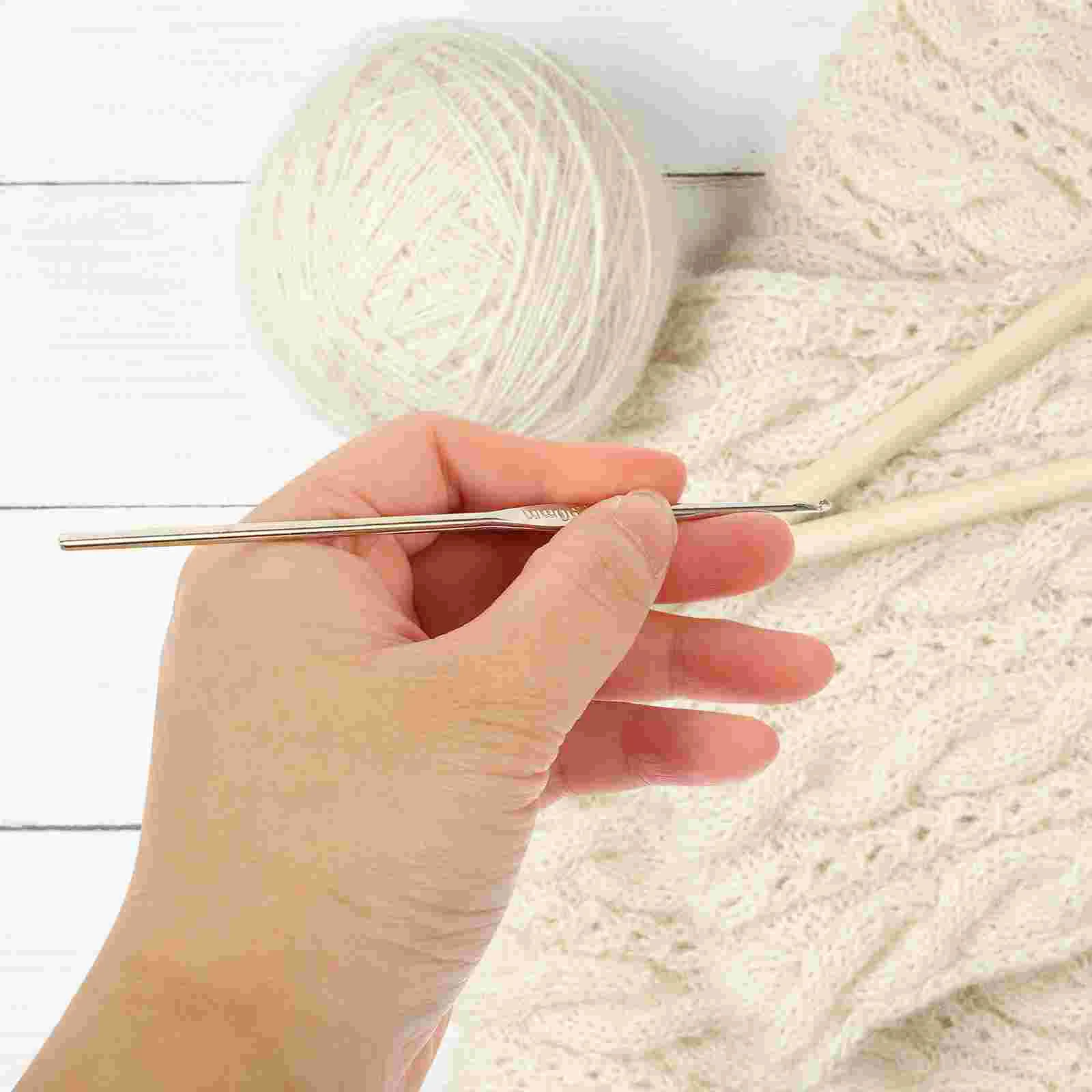 3 Sets Lace Crochet Knitting Kit Sweaters Braid Tool Hat Weaving Tools Needles Portable Yarn Braids Stainless Steel Hooks