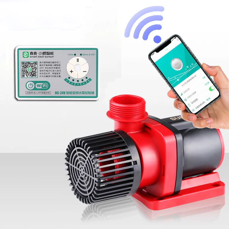 24V pompa ater JDP-3500Q JDP-6000Q JDP-10000Q WiFi sterowana pompa wody DC akwarium Marine Reef Kio staw pompa obiegowa