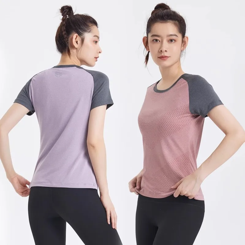 Sports T-shirt Training Fitness Clothes Women Short Sleeves Sweat Does Not Stick To The Body Cool Breathable Yoga Clothing Top