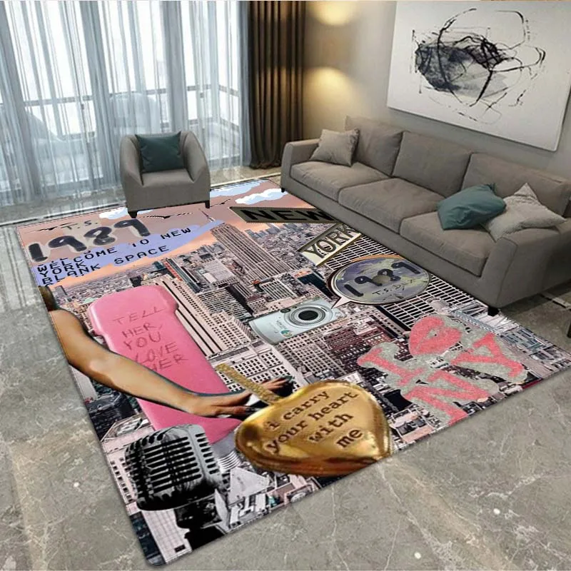 

Printed pattern carpet for living room, city poster large size carpet,bathroom, door mat, bedroom home decoration bedroom carpet