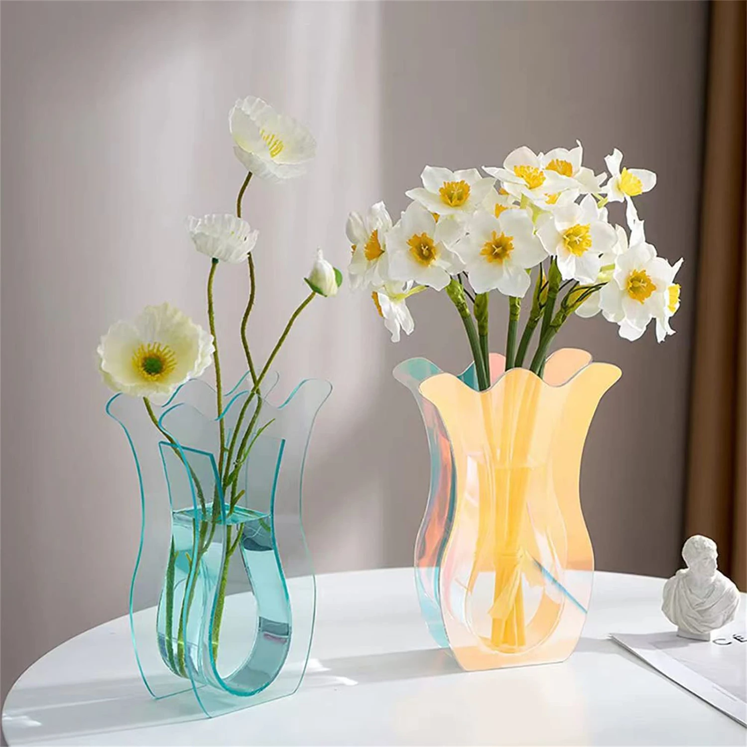 Home Decor Nordic Acrylic Ins Vase Living Room Decor Flower Arrangement Creative Tulip Simulation Flower Ornament