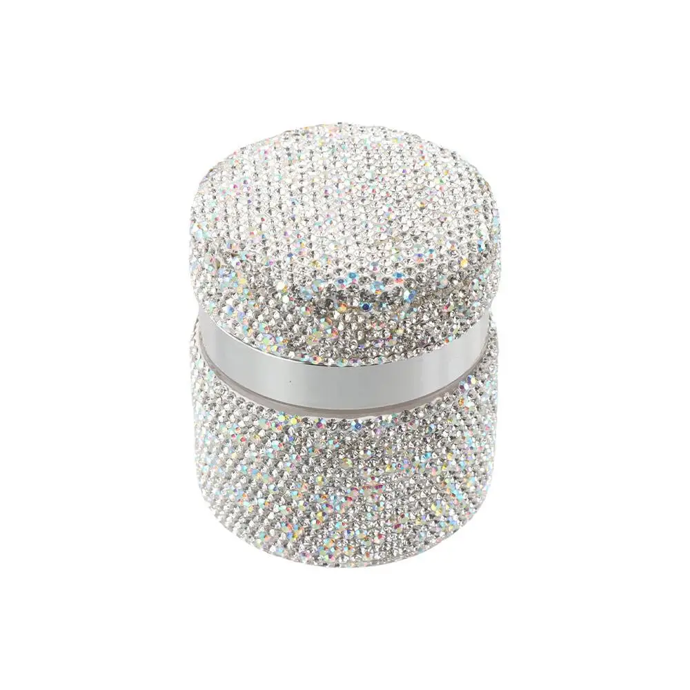 

Rhinestone Airless Cream Bottle Dispenser Portable Refillable Lotion Pump Jar Vials Push Down Pump Space Saving Empty Glass Jar