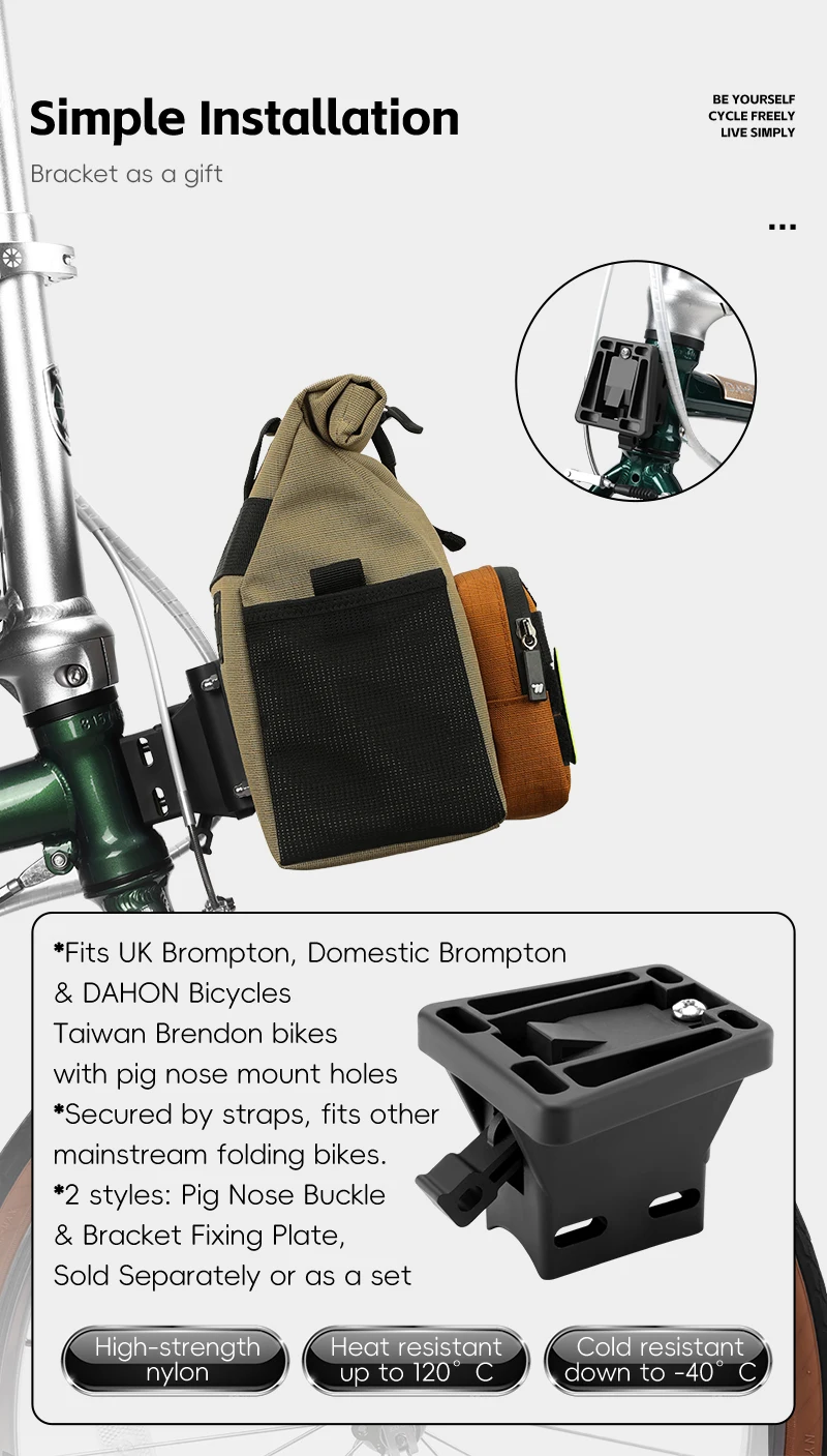 WEST BIKING Faltbare Fahrrad-Vordertasche 2-in-1 Multifunktionale Fahrradlenkertasche 3,3+0,6L Große Kapazität Werkzeugaufbewahrung Fahrradtasche – Detail 11