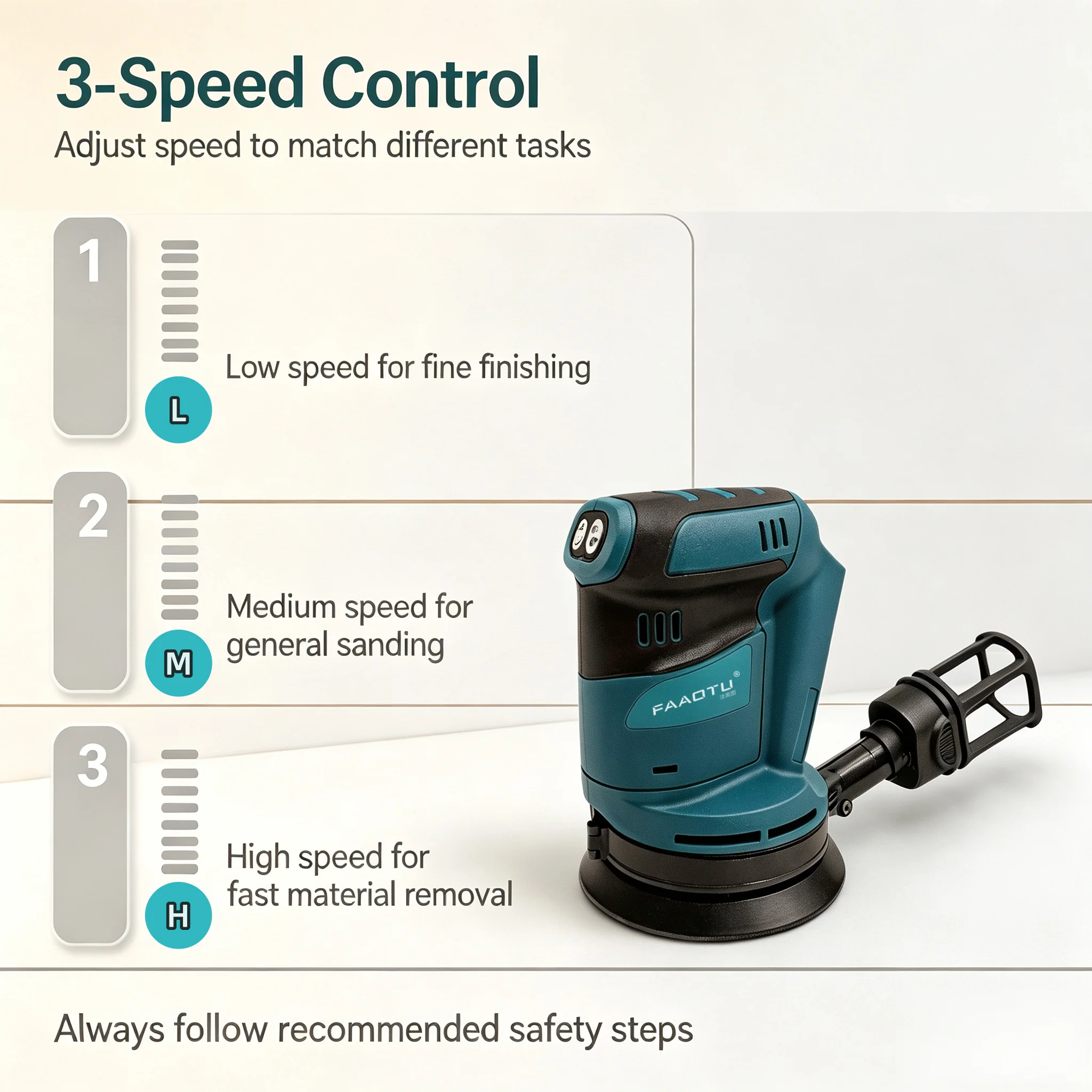 FAAOTU Ponceuse orbitale aléat - Random Orbital Sander avis et prix