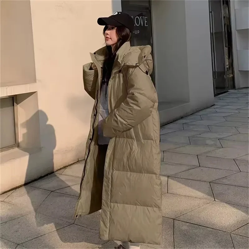 

2025 Autumn Winter Jacket Female Loose Thicken Warm Parkas Clothes Women Down Cotton Padded Jacket Korean Style Lady Long Coat