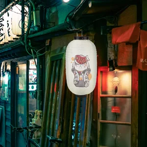 Lucky Cat-Lantern Japanese style, waterproof flashlight, beautiful and simple flashlight hanging for restaurant and bar decoration 7 Main Sales Japanese Lantern - №3