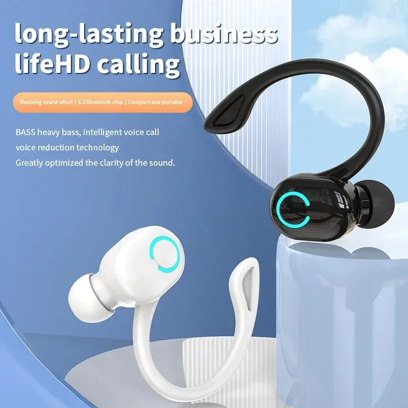 Bluetooth 5.1 Headset Wireless Earbuds Earphones Stereo Headphones Ear Hook F8