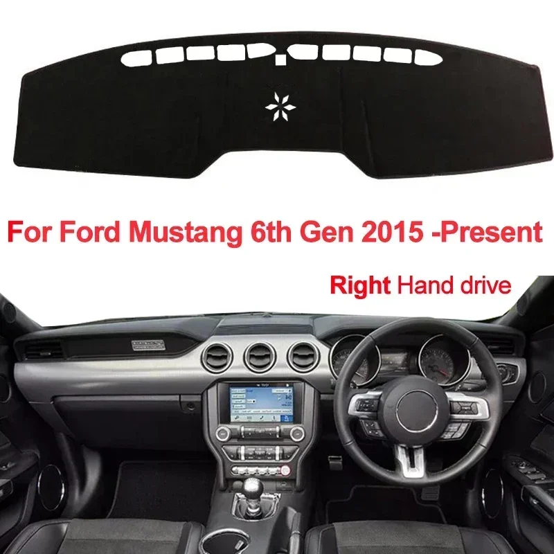 

Car Dashboard Cover Non slip pad For Ford Mustang 6th Gen 2015 2016 2017 2018 2019 RHD Dash Mat Sun Shade Pad Anti-UV Cushion