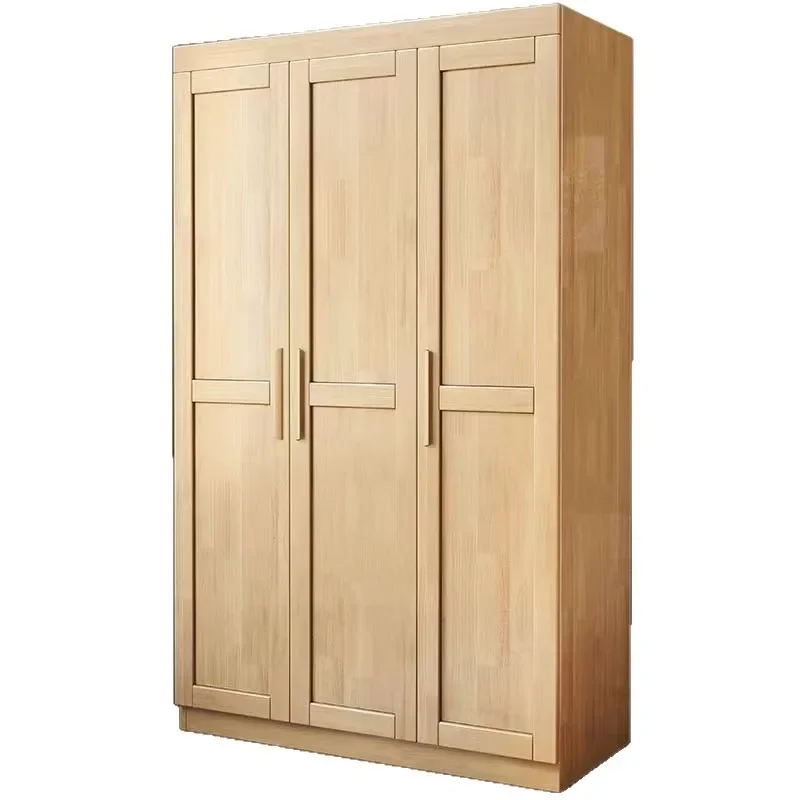

Nordic Harajuku Home Solid Wood Modern Log Storage Hanging Clothes Multifunctional Large Capacity Bedroom Wardrobe