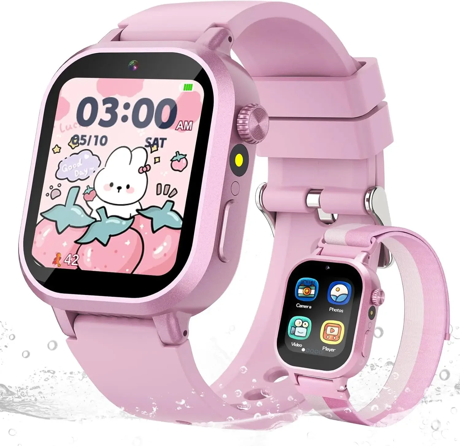 

Kids Smart Watch with 39 Games, HD Camera, Music Player, IP67 Waterproof for Girls Boys Age 3-12