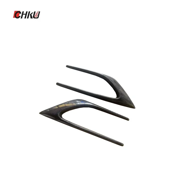 Front Bumper Trim Mudguard For Mercedes Benz C-Class W205 C63 CoupeCarbon Fiber U-style Side Separator