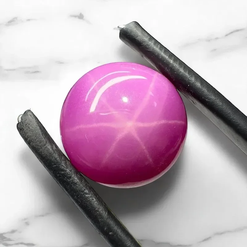 

Round Shape Corundum Starlight Stone Ruby Half Smooth Cutting Cabochon Cut Gemstones for Diy Jewelry Making
