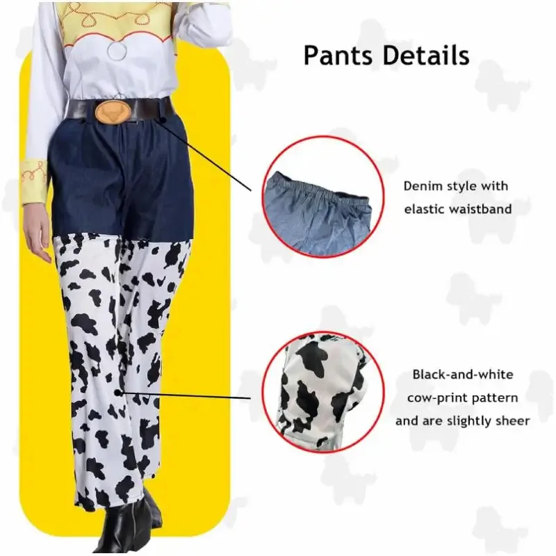 Qq28LQJessie The Cowgirl Toy Story Kostum Wanita Dewasa Ukuran S-M-L Teman Jessie Set untuk Pesta Koboi Karnaval