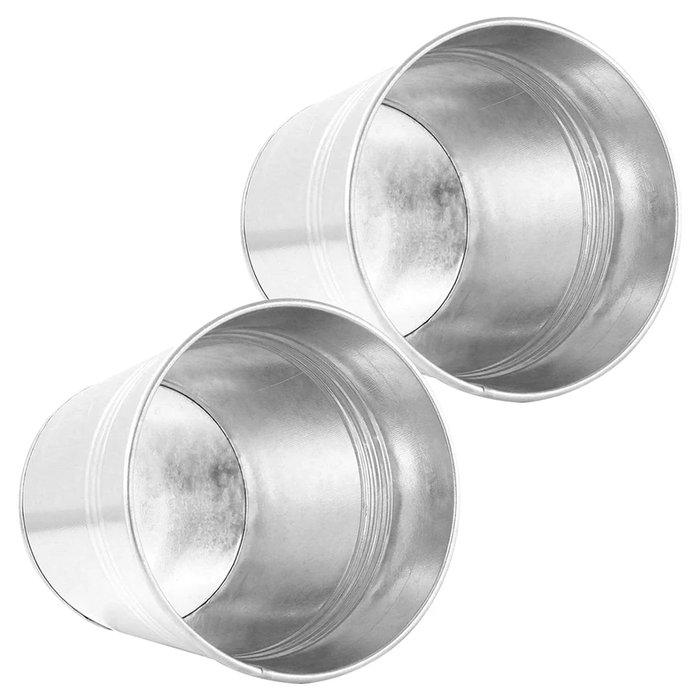 

2pcs Succulent Flower Bucket Iron Plant Pots Indoor Office Small Retro Vase Container Balcony Garden Decorative Planter