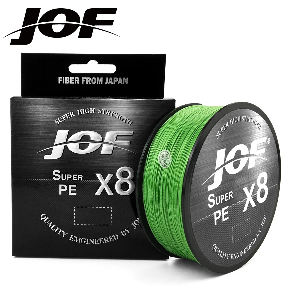 JOF X8 500M 300M 150M Braided Fishing Line 8 Strands MultiColor Multifilament Saltwater PE Line 15 20 30 40 50 60 80 100LB