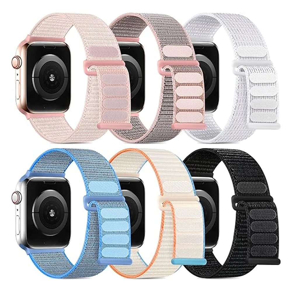 Sport Strap For Apple Watch Band Series 9 8 se 7 6 5 4 3 Ultra Nylon Correa iwatch 44mm 40mm 49mm 45mm 41mm 42mm 38mm Bracelet