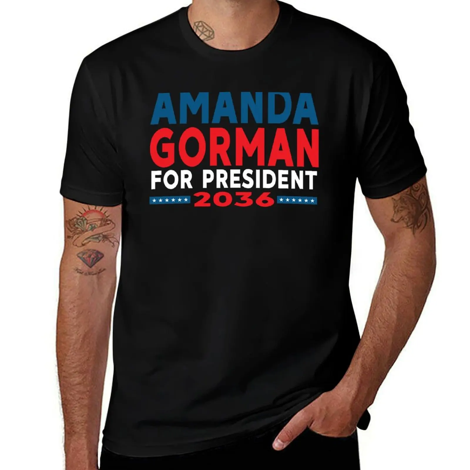 AMANDA GORMAN FOR PRESIDENT 2036 VINTAGE T-Shirt Sweat Resistant Workout Tee Shirt