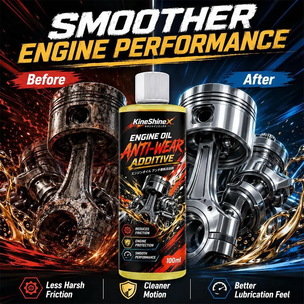 Car Engine Oil Anti-Wear Additive 100ml Reduces Friction Engine Protection Lubricant Booster Automotive Maintenance