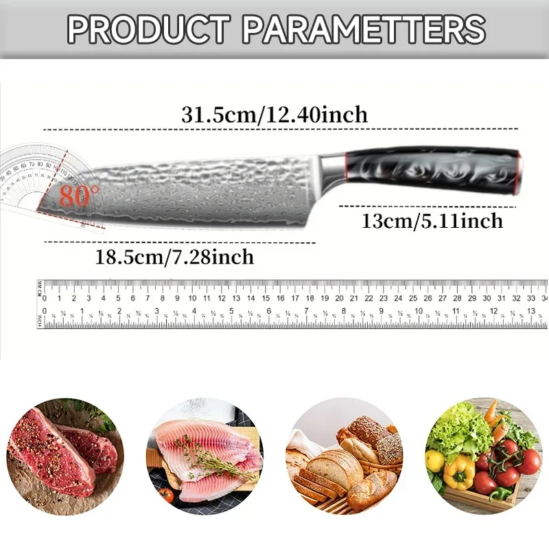 Hand Forged 7.28 Inch Santoku Knife 67 Layer Damascus Steel Kitchen Chef Knife, Luxury Abalone Shell Ergonomic Handle, Professional Sharp Knife for Precise Slicing Dicing Mincing