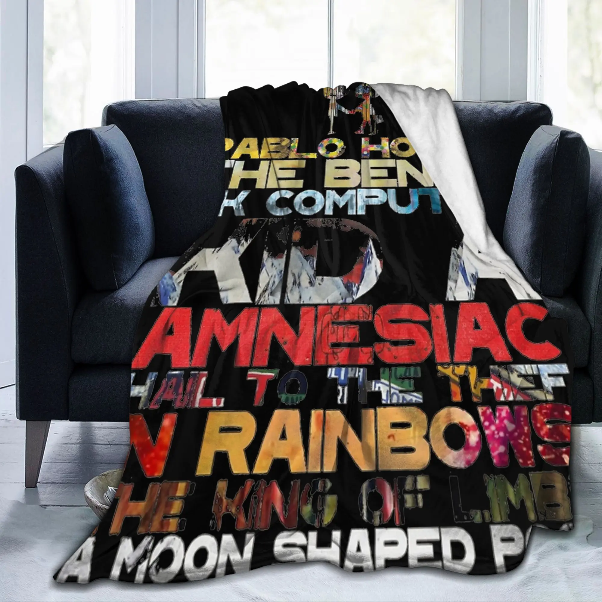 

Флисовые одеяла Radiohead, одеяла в стиле хип-хоп для постельного белья, автомобильное супер теплое плюшевое тонкое одеяло