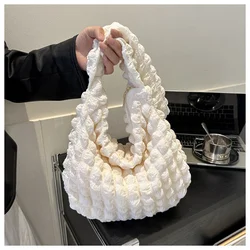 Quilted Padded Crossbody Bag for Women Pleated Bubbles Cloud Shoulder Bags Large Tote Bucket Designer Bag Ruched Handbags New