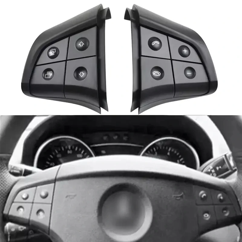 For Mercedes-Benz W164 W245 W251 GL350 ML350 R280 B180 B200 B300 Steering Wheel Switch Control Buttons 1 Pair Pack