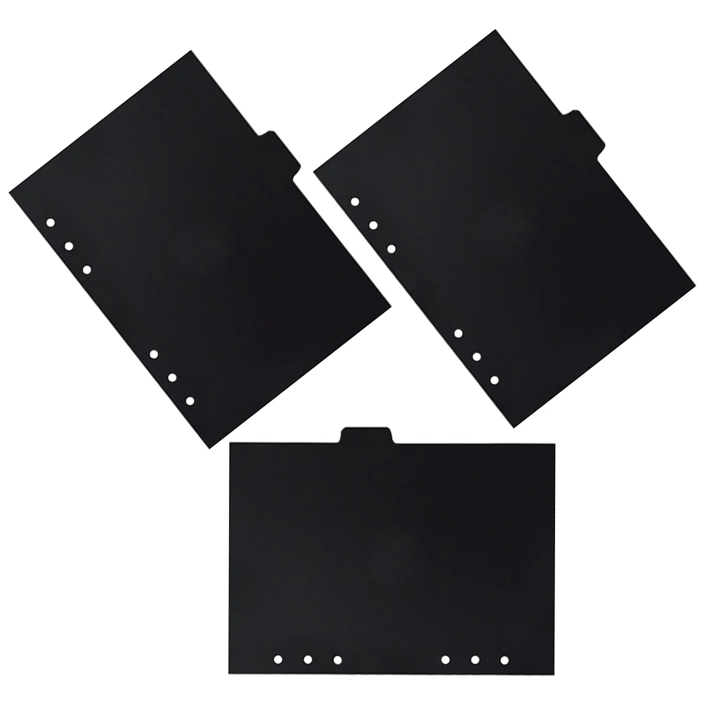 3 conjuntos de divisores de página de plástico recarregáveis, fichário a5, para fichários, índice, etiquetas classificadas, divisores de caderno destacáveis, bloco de notas