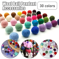 10/20/50pcs 2cm Hand Made Wool Felt Balls Round Solid NO Hole Wool Balls Pom Poms Mixed Color 2024Xmas Party Accessories