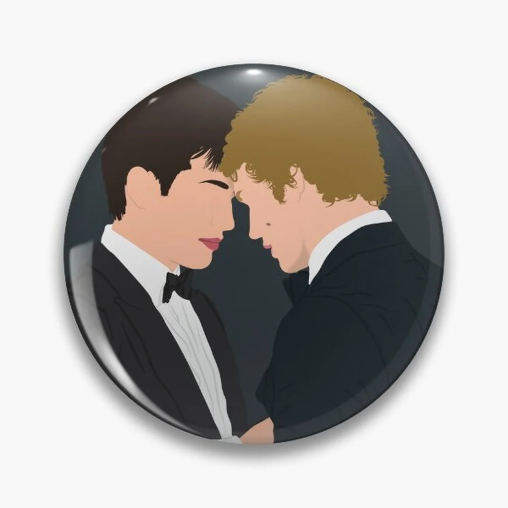 We're Both In Tuxedos And In Public. | Heated Rivalry Pin Holographic Star Heart Pin Brooches Laminated Button Fashion Accessory