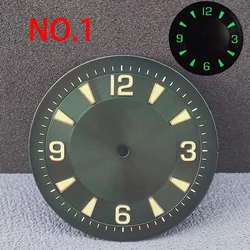 33mm watch dial with luminous face and sun pattern suitable for ETA2836/Miyota8215 movement watch replacement accessories