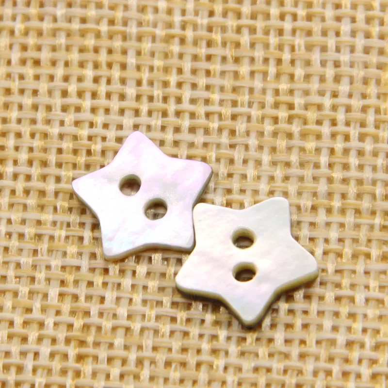 10PC Natural White Mother of Pearl Heart Square 2-holes Flatback Buttons Apparel Sewing Crafts Buttons DIY Scrapbook Accessory