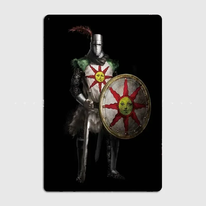 Solaire of Astora Vintage Gaming Poster Tin Sign, Ideal for Decorating Walls In Bedroom, Game Room, and More