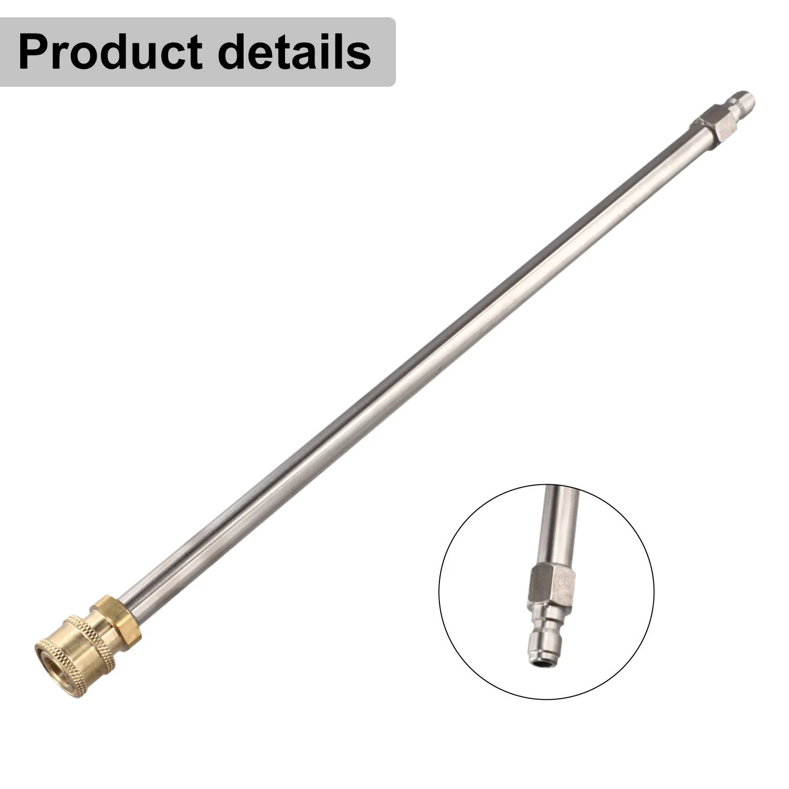 Enhanced Cleaning Power with Stainless Steel Power Washer Wand Extension Suitable for Various Power Washer Accessories