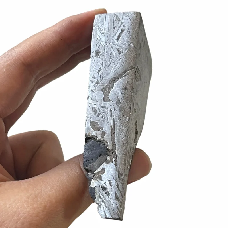 Genuine Muonionalusta Iron Meteorite Triangular Fragment Specimen Outer Space Rock for Display & Collector Gift CC239