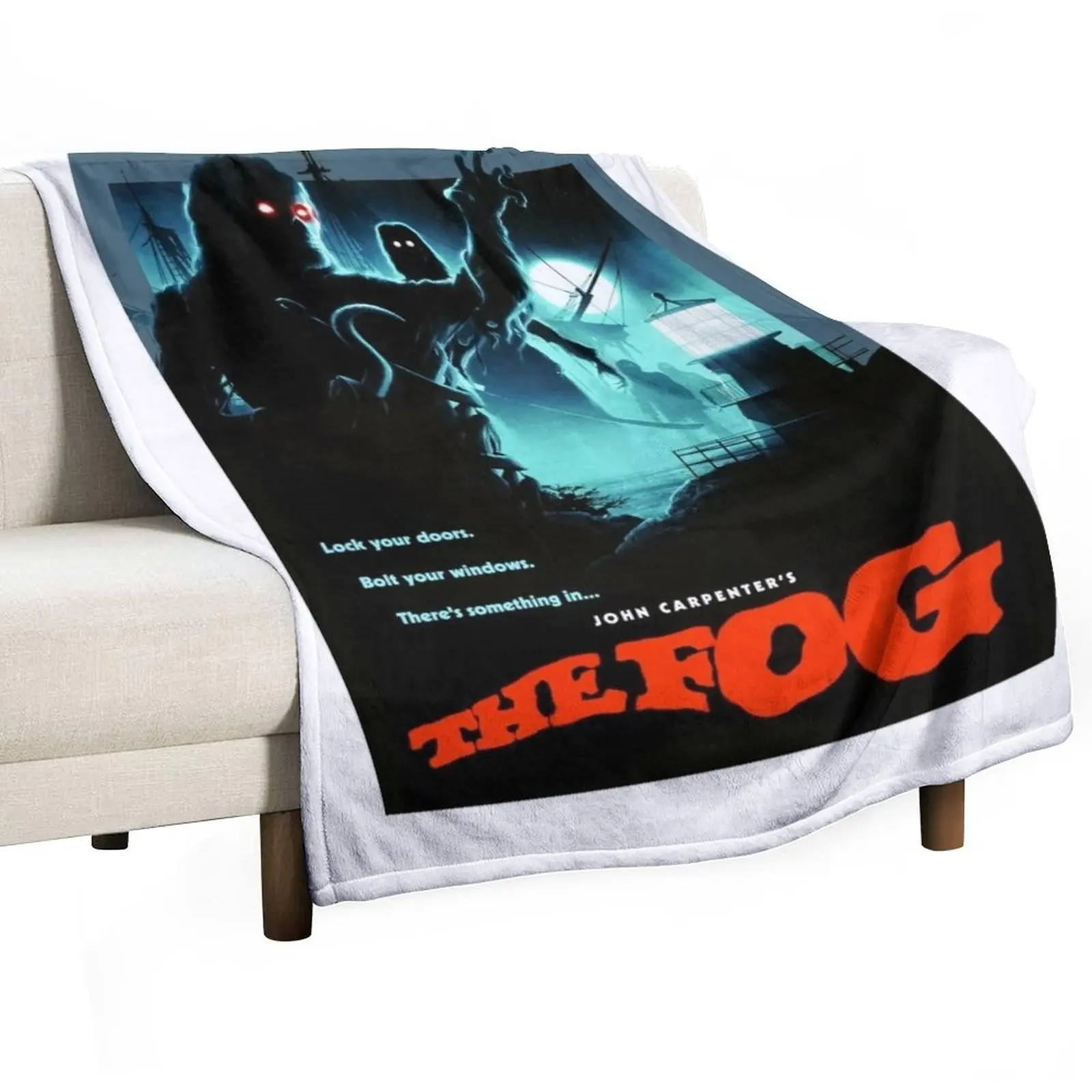 When The Fog Rolls In... The Terror Begins! Throw Blanket Custom Blankets For Bed Flannels Giant Sofa Blankets