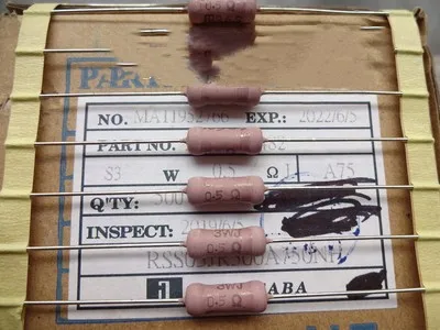 Resistor de doble pluma, 3W, 0.5Ω, 0.5ohm, 0.5ohm, 0.5R, 5%