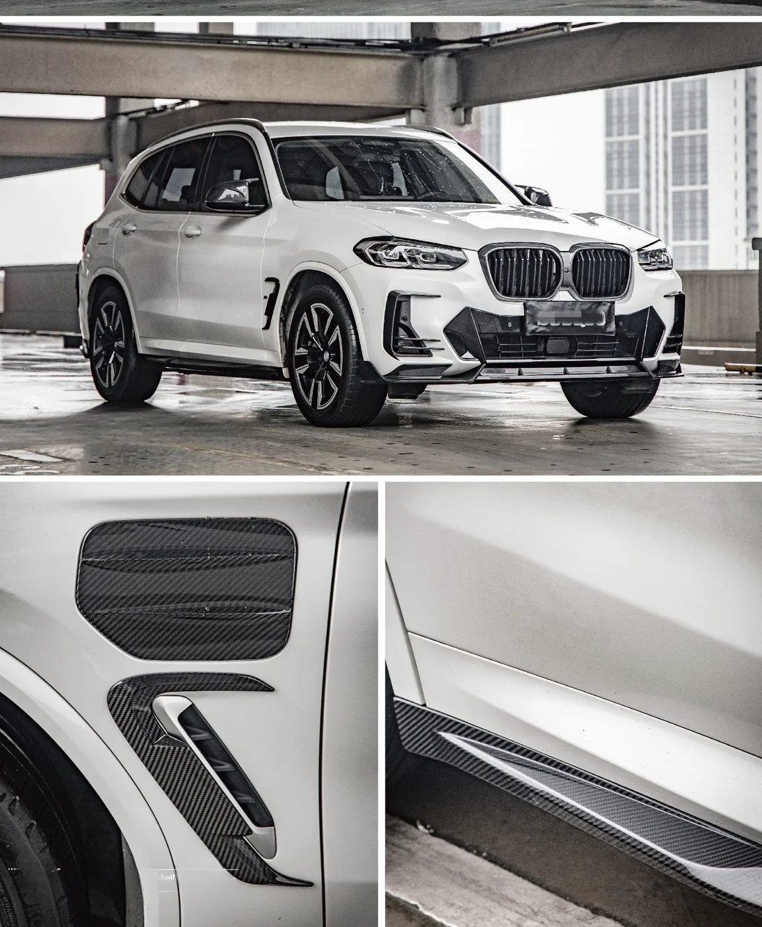 High Quality Car Fender Suitable for  IX3 Series G08 BEV SQ Style Dry Carbon Fiber Fender Decorationcustom