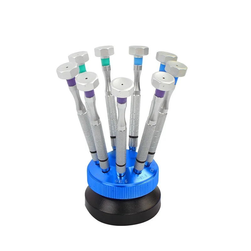 

Glasses screw set, nine screwdrivers set, with base glasses repair screwdriver glasses equipment accessories